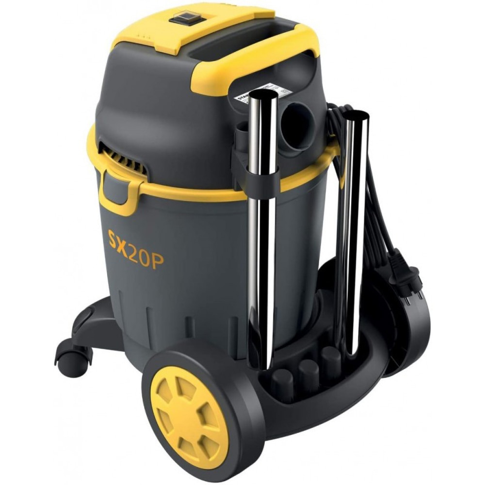Aspirator umed/uscat STANLEY SXVC20PE, 20l, 1200W, 73.6dB, negru-galben