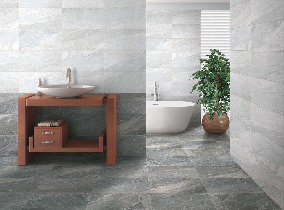 Gresie interior Serra Prisma, gri, 60 x 30 cm, suprafata 1,44 mp