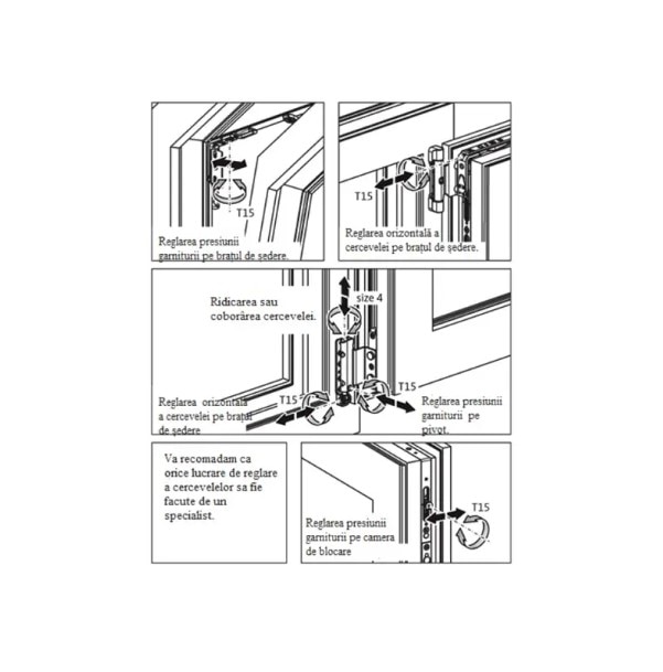 Fereastra termopan PVC, Alb, camere, 76 x 116 cm, Dreapta, Simpla deschidere