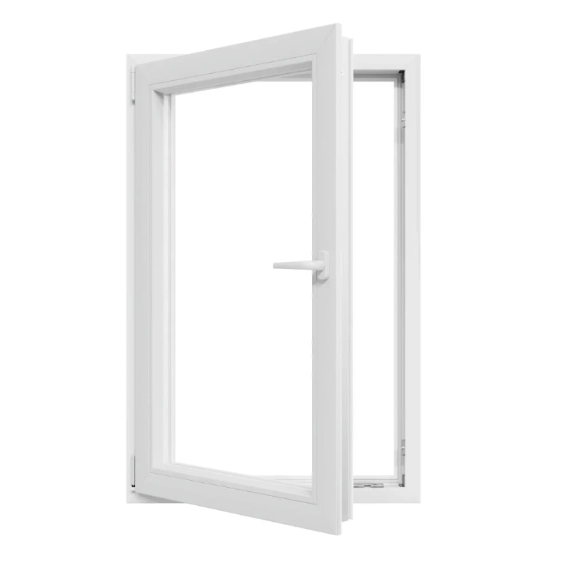 Fereastra termopan PVC, Alb,  camere, 76 x 116 cm, Stanga, Simpla deschidere