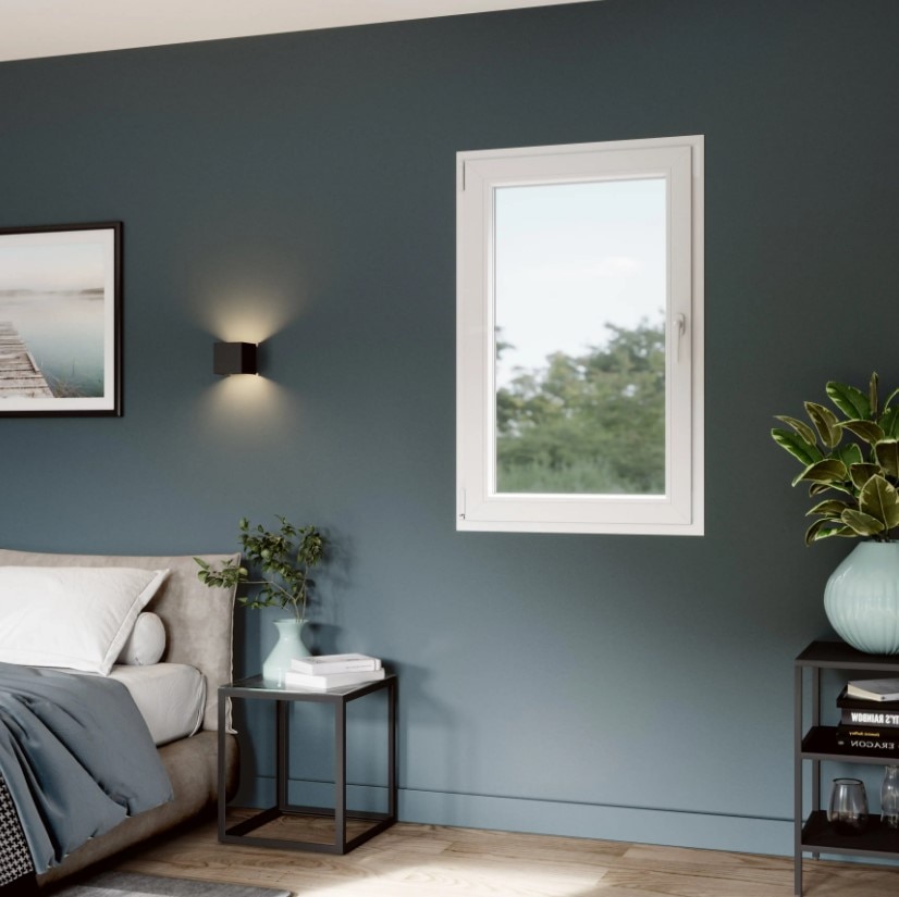 Fereastra termopan PVC, Alb,  camere, 76 x 116 cm, Stanga, Simpla deschidere