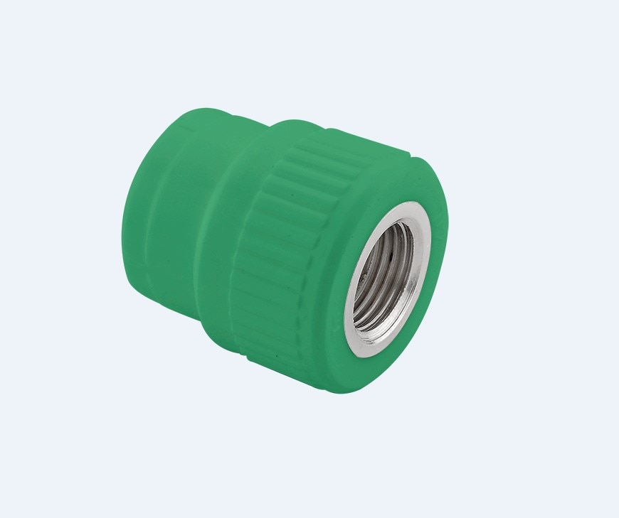 Racord PPR metalic, 20 mm, racord 1/2, filet interior, verde
