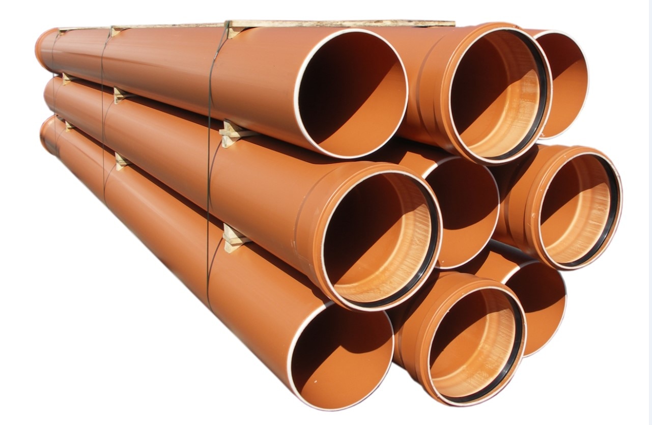 Teava canalizare PVC Valplast SN2, 160 x 3.2 mm, 3 m