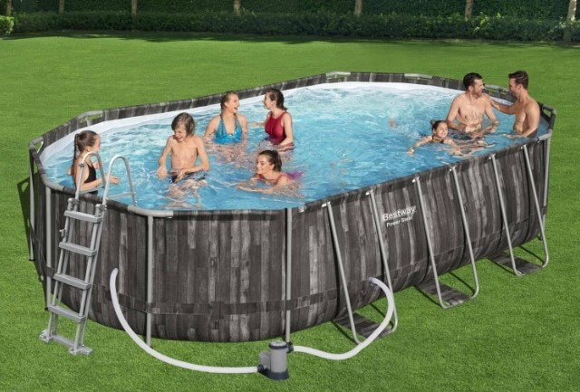 Piscina BESTWAY Power Steel, ovala, 610 x 366 x 122 cm, 20241l