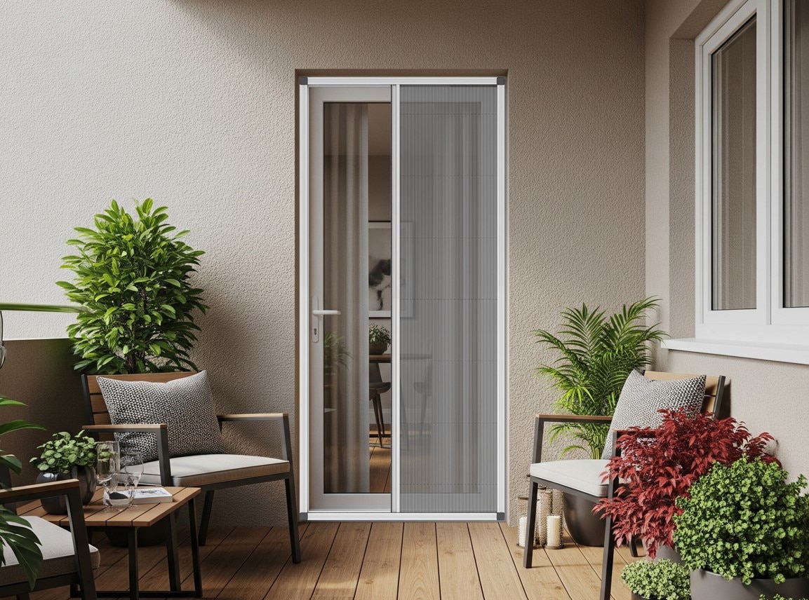 Plasa tantari plisee, alb, 76 x 116 cm