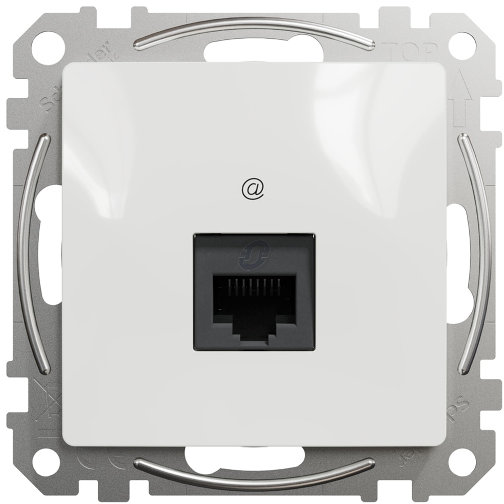 Priza internet SCHNEIDER Sedna Design SDD111451, RJ45 Cat5E UTP, alb