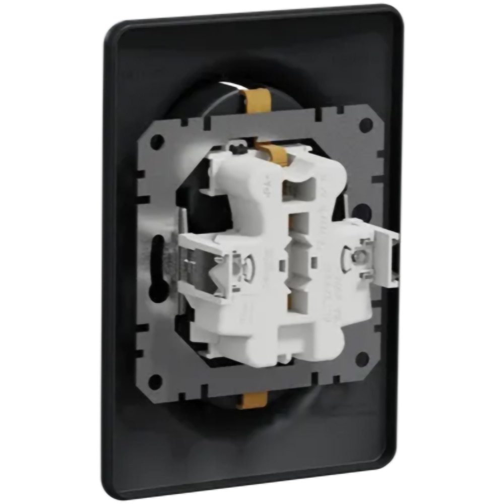 Priza dubla SCHNEIDER Sedna Design SDD314221, IP20, Obturatoare, antracit