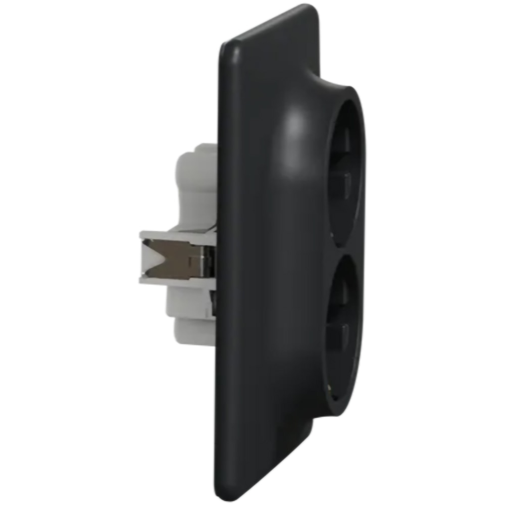 Priza dubla SCHNEIDER Sedna Design SDD314221, IP20, Obturatoare, antracit