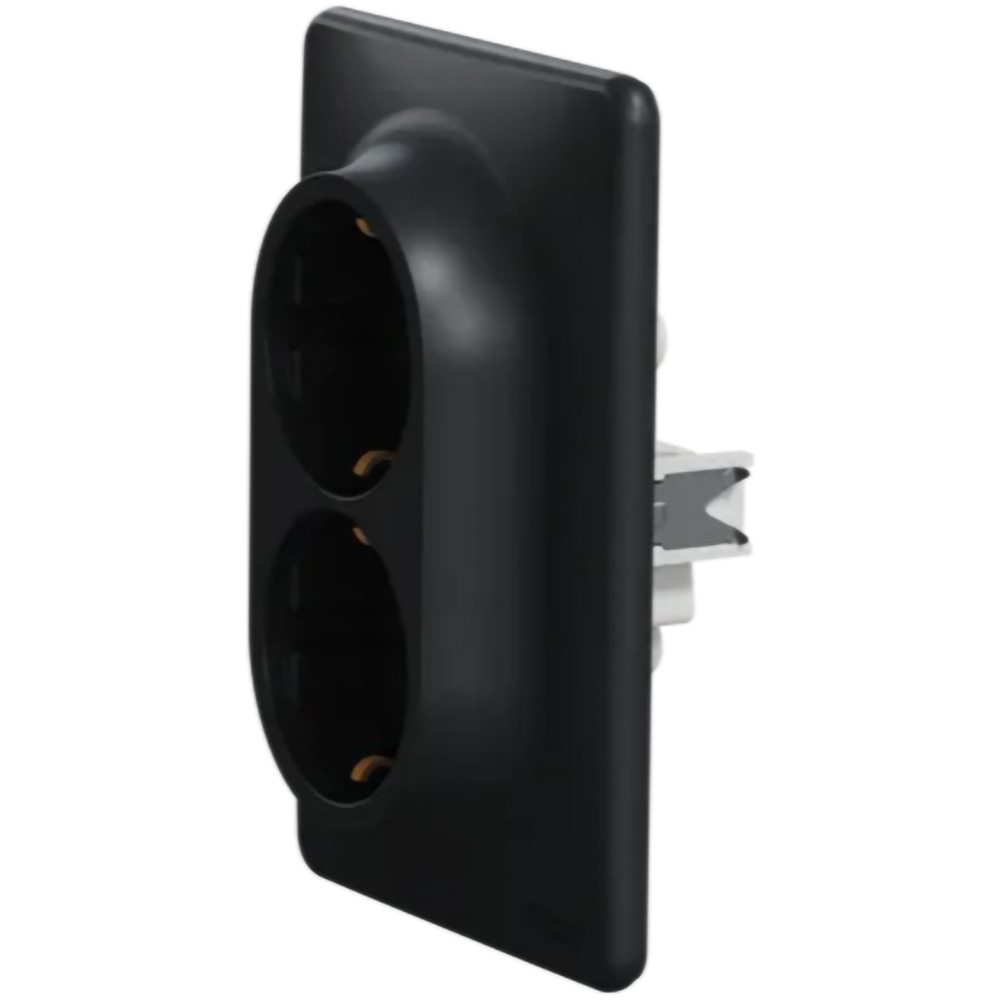 Priza dubla SCHNEIDER Sedna Design SDD314221, IP20, Obturatoare, antracit