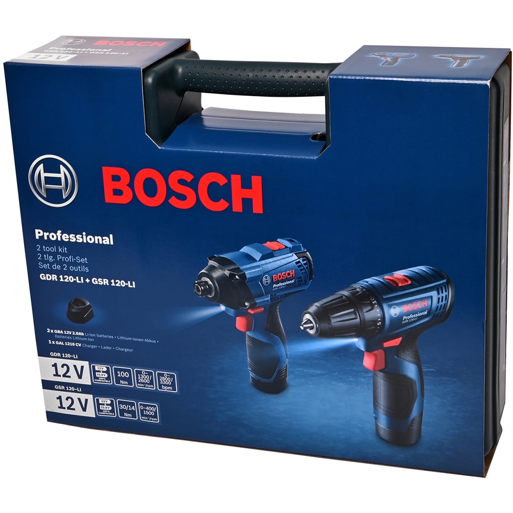 Masina de gaurit si insurubat (bormasina) BOSCH Professional GSR 120, 1500rpm, mandrina Rapida, 30nm, 2Ah