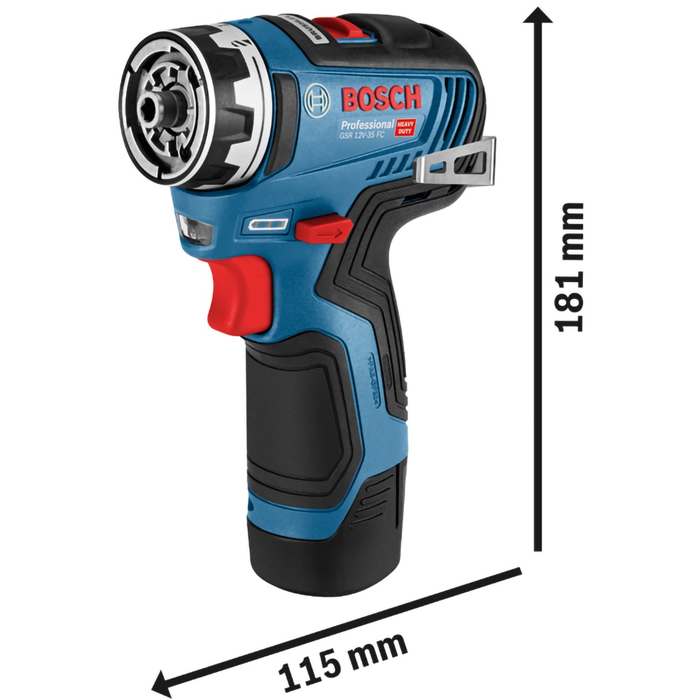 Masina de gaurit si insurubat (bormasina) BOSCH Professional GSR 12V-35, 1750rpm, mandrina Rapida, 35nm, 3Ah