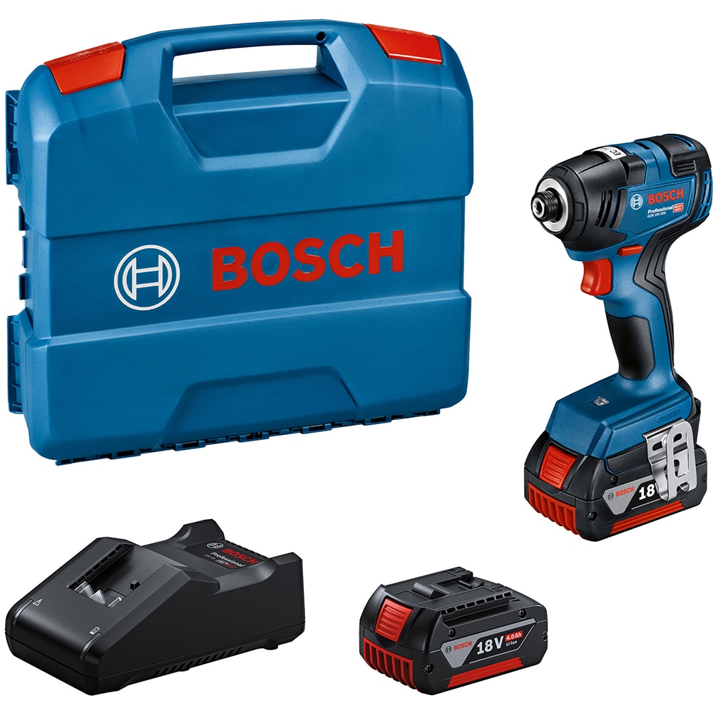 Masina de gaurit si insurubat (bormasina) BOSCH Professional GDR 18V-200, 3400rpm, mandrina HEX 1/4", 200nm, 4Ah