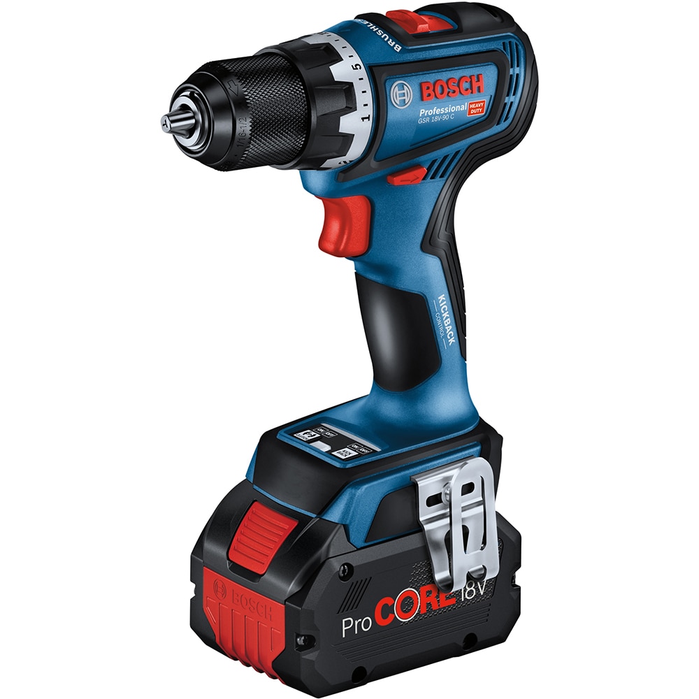 Masina de gaurit si insurubat (bormasina) BOSCH Professional GSR 18V-90 C, 1900rpm, mandrina Rapida, 64nm, 5Ah