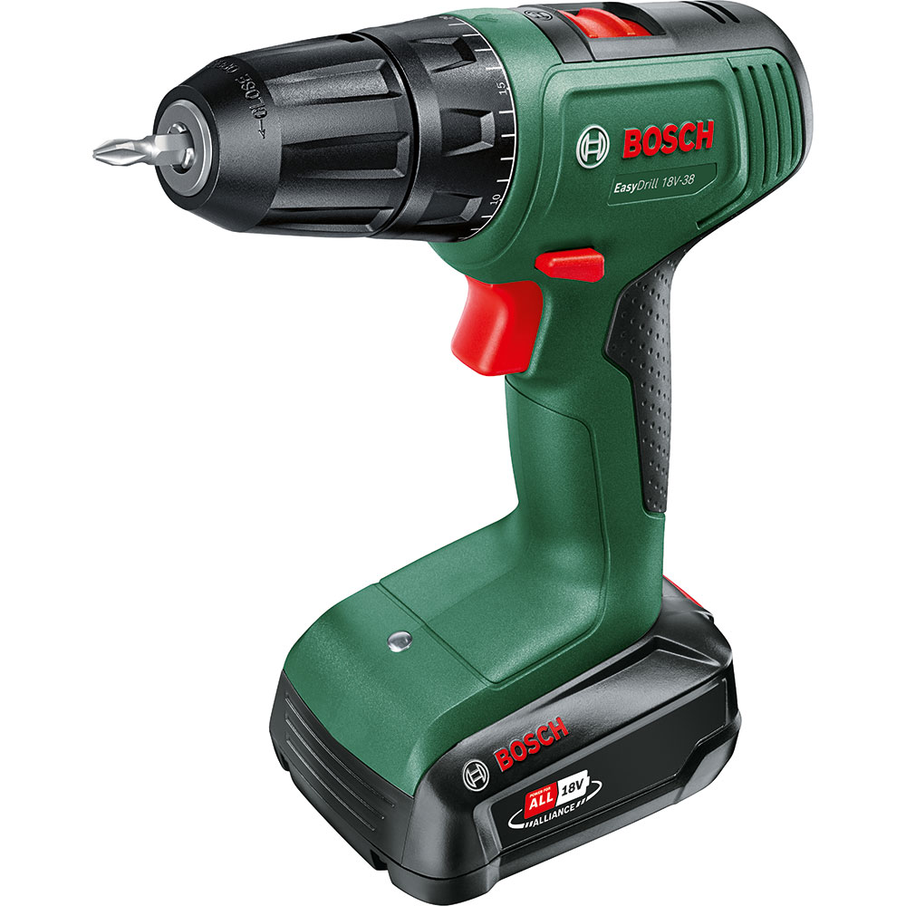 Masina de gaurit si insurubat (bormasina) BOSCH Easydrill 18V, mandrina Rapida, 1.5 Ah, verde