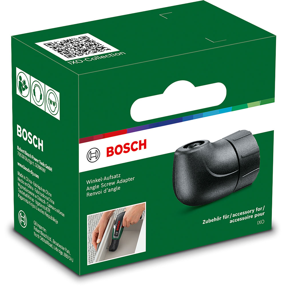 Adaptor unghiular BOSCH IXO Collection, compatibil IXO 7, negru