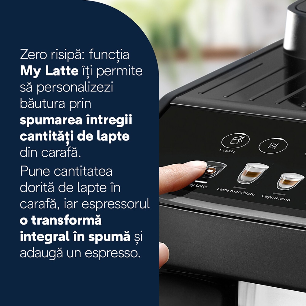 Espressor automat DELONGHI Magnifica Evo ECAM290.81.TB, 1.8l, 1450W, 15 bar, argintiu inchis-negru