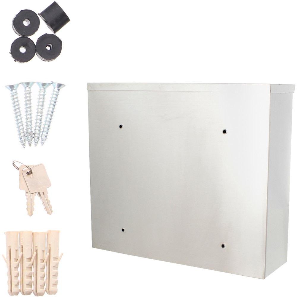 Cutie postala ROTTNER Hochhaus II, Inchidere cheie, 115 x 360 x 315 mm, inox