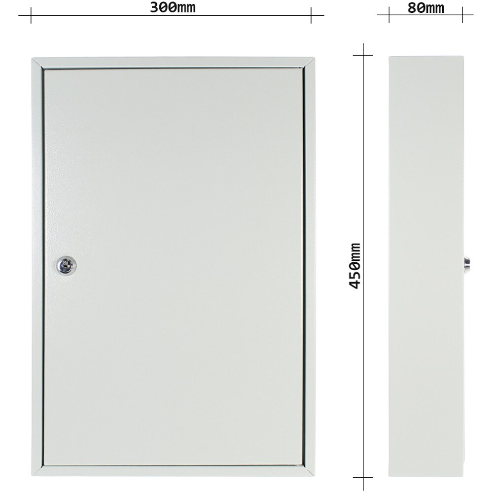 Caseta chei ROTTNER S 64, Inchidere cheie, 80 x 300 x 450 mm, gri deschis