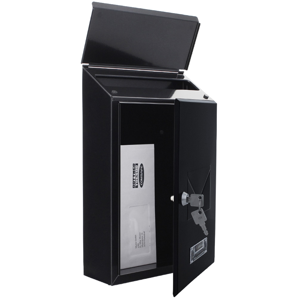 Cutie postala ROTTNER Pisa, Inchidere cheie, 95 x 235 x 360 mm, antracit