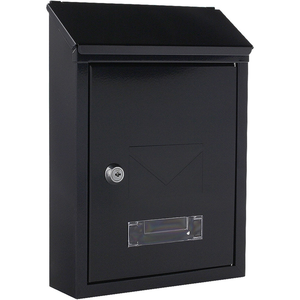 Cutie postala ROTTNER Udine, Inchidere cheie, 70 x 215 x 300 mm, negru