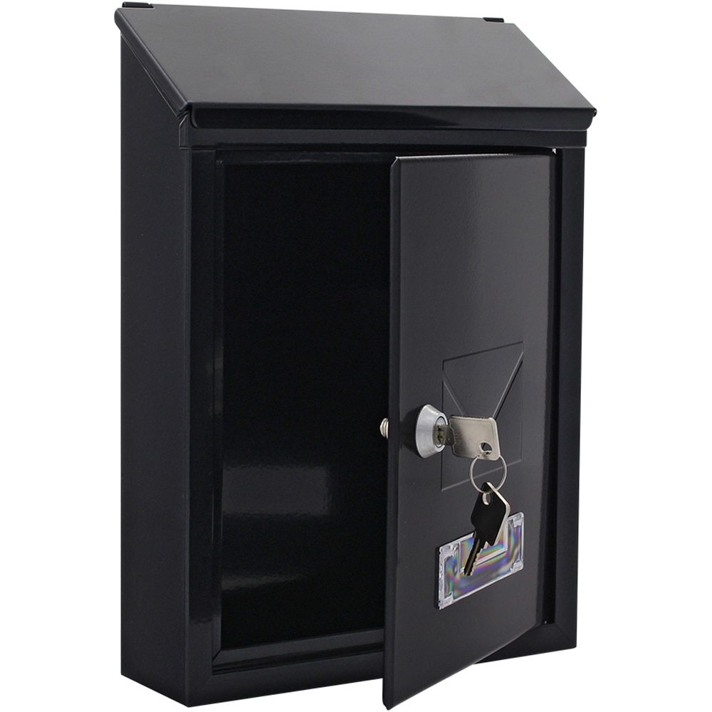 Cutie postala ROTTNER Udine, Inchidere cheie, 70 x 215 x 300 mm, negru