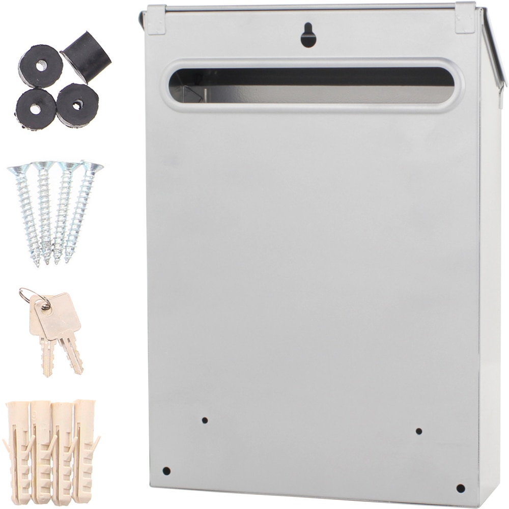 Cutie postala ROTTNER Udine, Inchidere cheie, 70 x 215 x 300 mm, argintiu