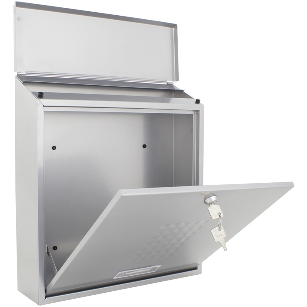Cutie postala ROTTNER Bolzano, Inchidere cheie, 115 x 365 x 400 mm, argintiu