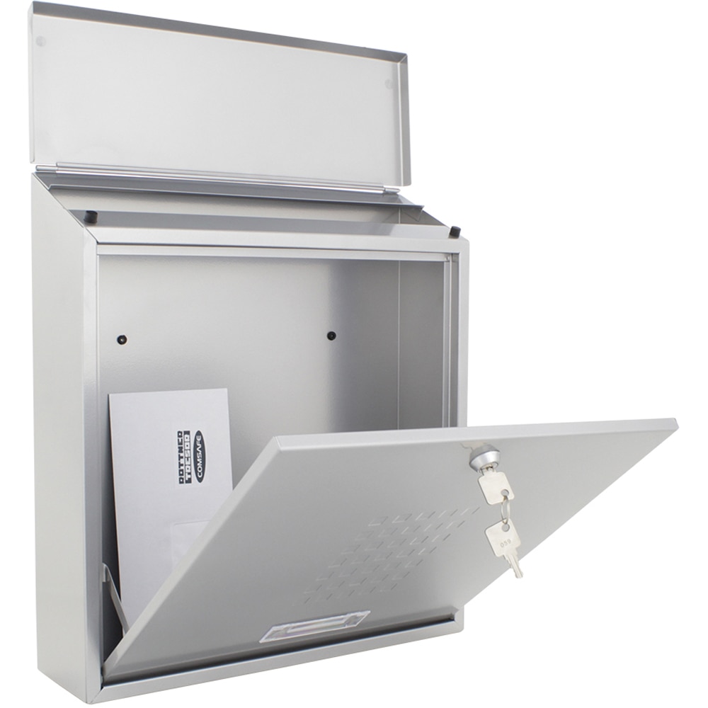 Cutie postala ROTTNER Bolzano, Inchidere cheie, 115 x 365 x 400 mm, argintiu