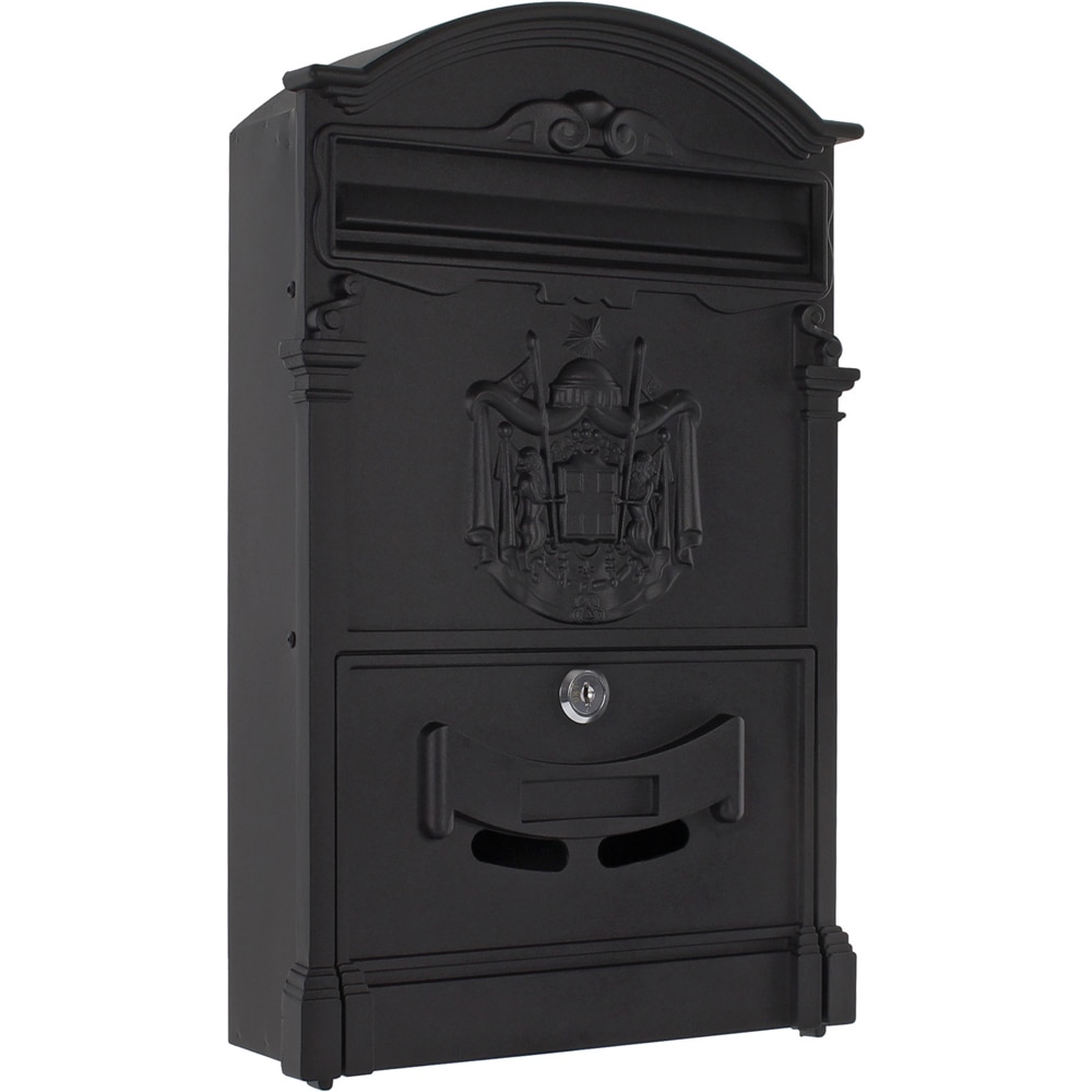 Cutie postala ROTTNER Ashford, Inchidere cheie, 90 x 260 x 410 mm, negru