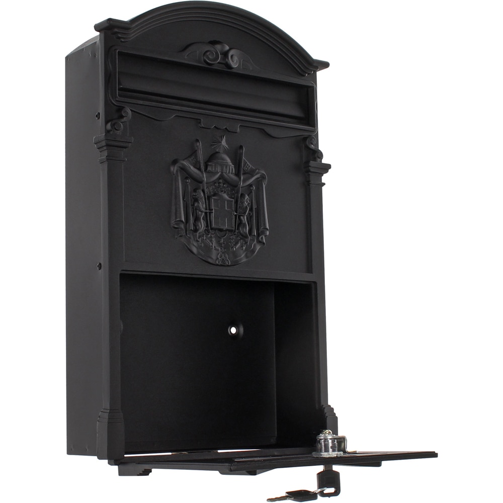 Cutie postala ROTTNER Ashford, Inchidere cheie, 90 x 260 x 410 mm, negru