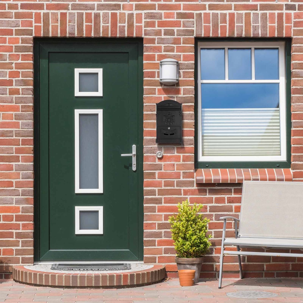 Cutie postala ROTTNER Ashford, Inchidere cheie, 90 x 260 x 410 mm, negru