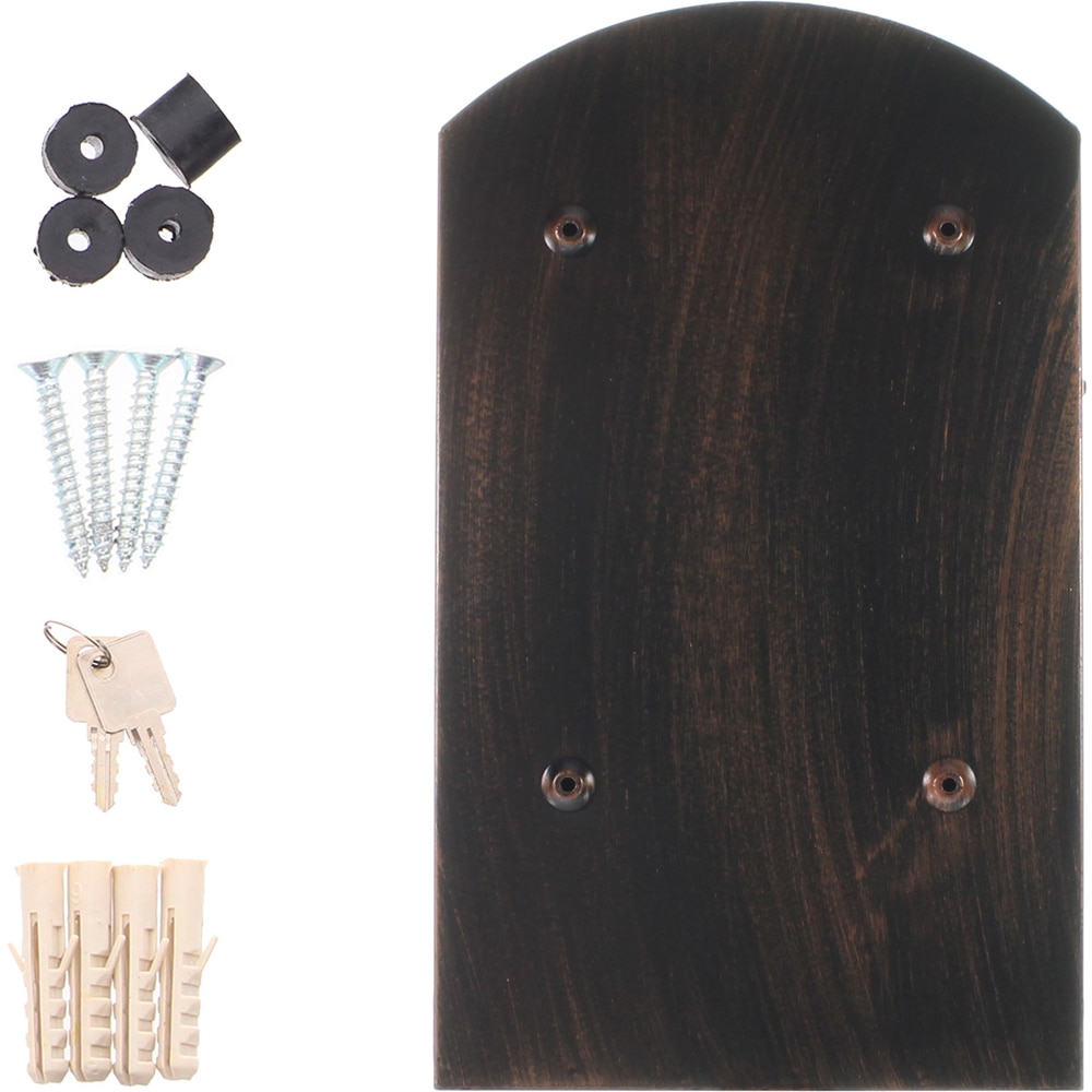 Cutie postala ROTTNER Ashford, Inchidere cheie, 90 x 260 x 410 mm, maro