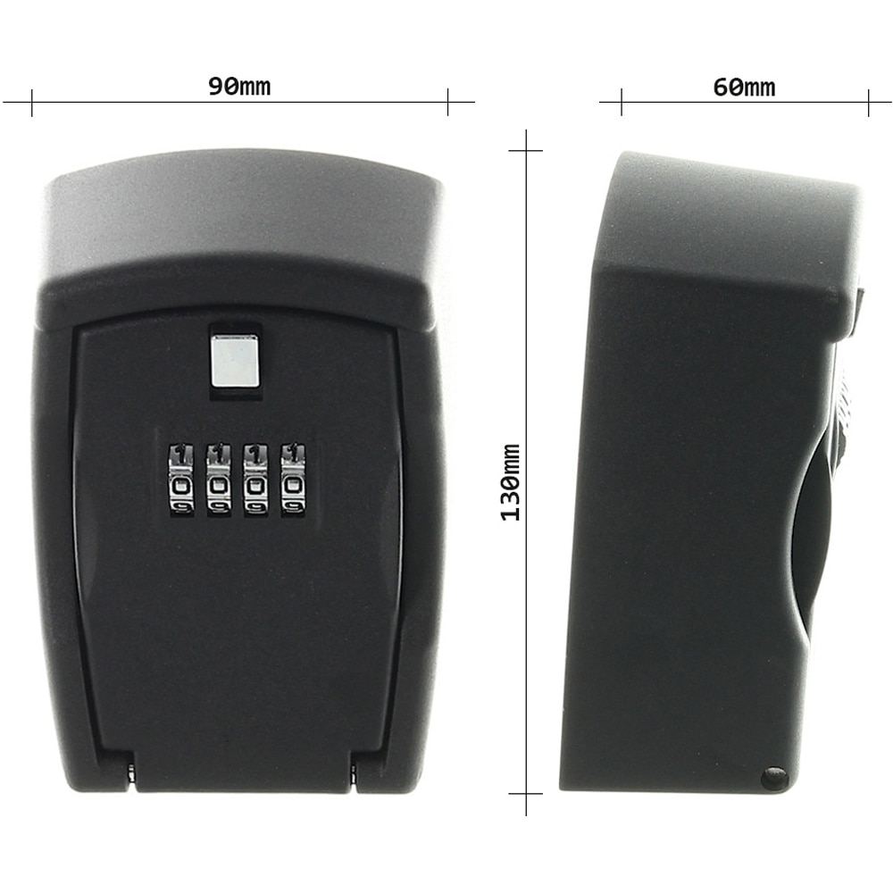 Caseta chei ROTTNER Protect, Inchidere cifru, 60 x 90 x 130 mm, antracit