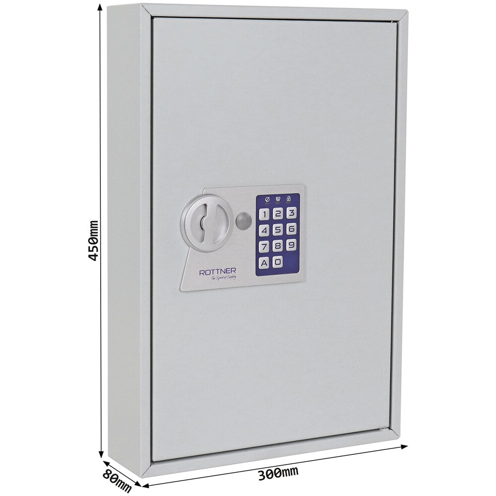 Caseta chei ROTTNER S 64, Inchidere electronica, 80 x 300 x 450 mm, alb