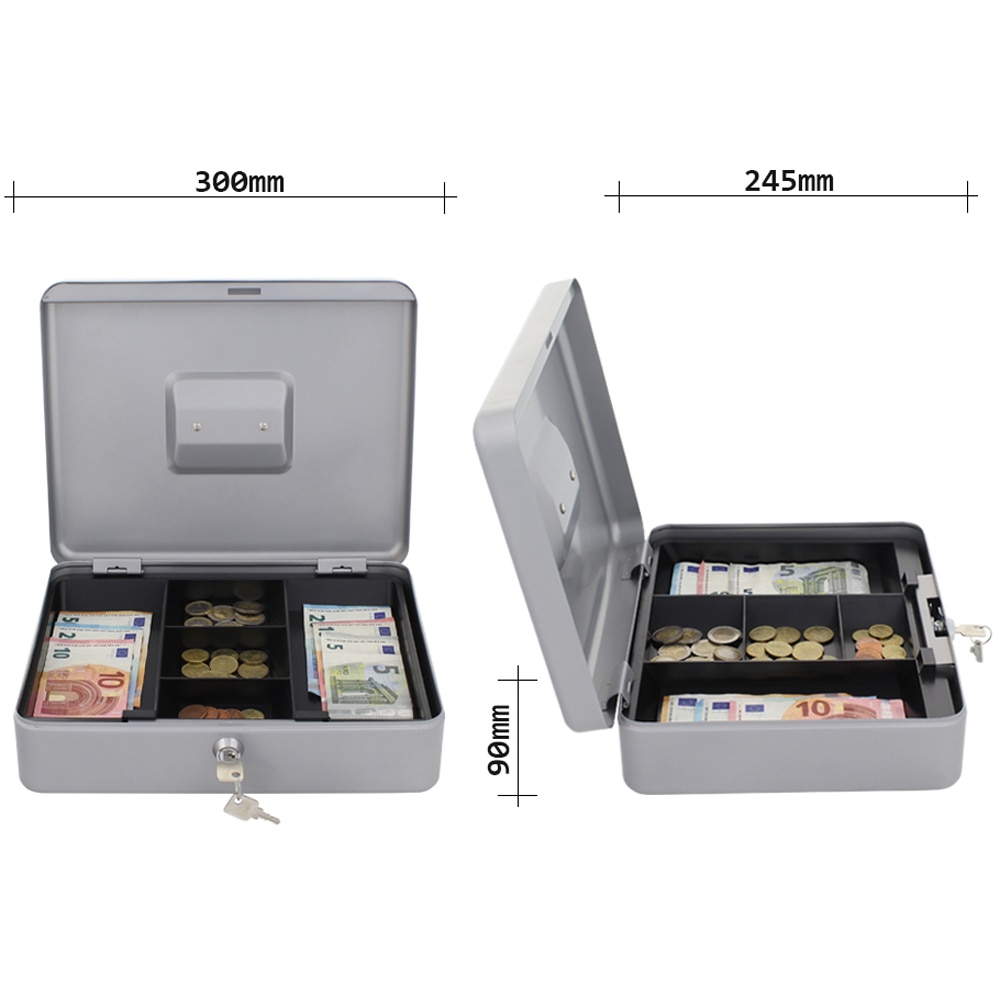 Caseta de valori ROTTNER Star Cash 4, Inchidere cheie, 245 x 90 x 300 mm, auriu