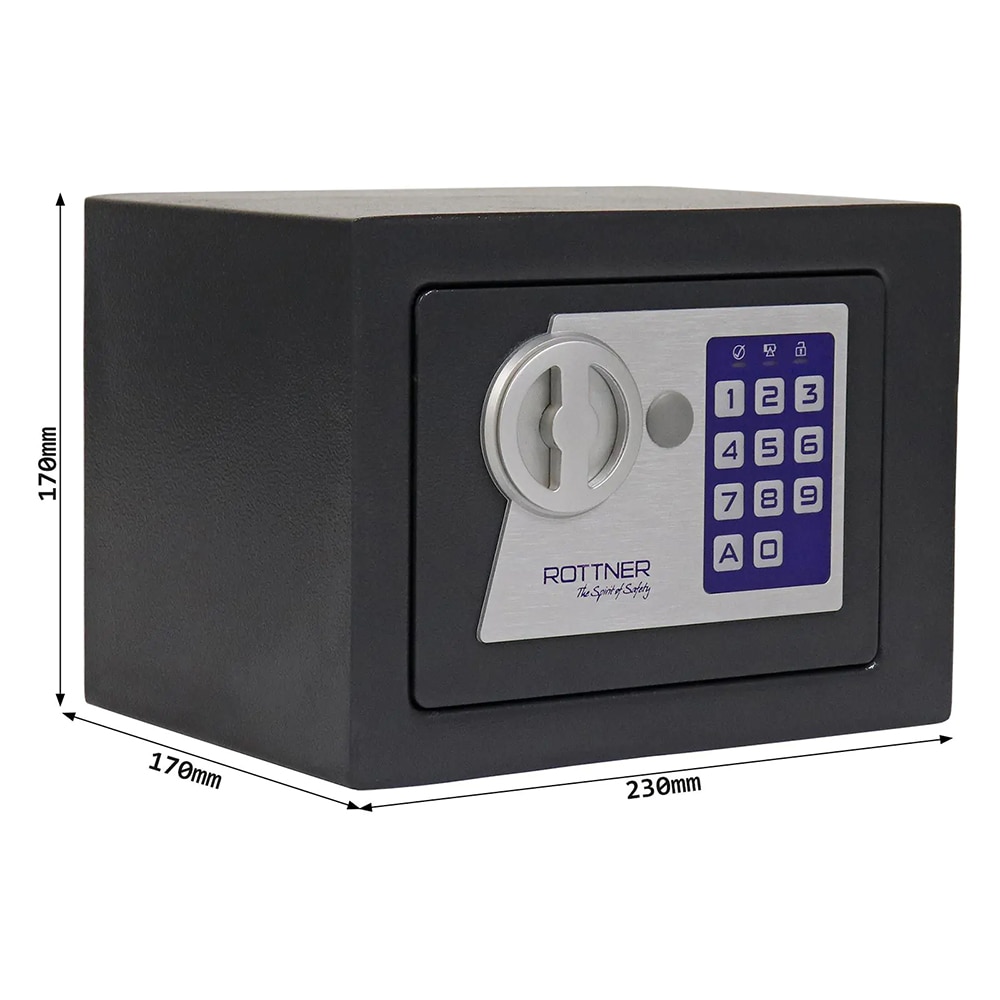 Seif mobila ROTTNER Jupiter 1, inchidere electronica, 170 x 230 x 170mm, antracit