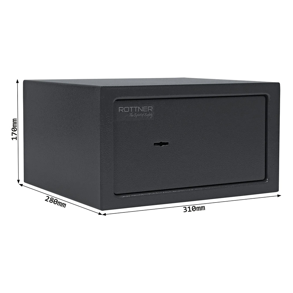 Seif mobila ROTTNER Jupiter 2, inchidere cheie, 170 x 310 x 280mm, antracit