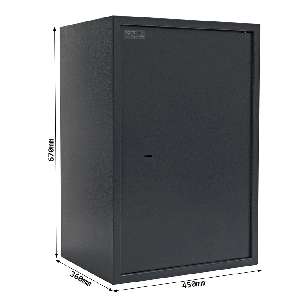 Seif mobila ROTTNER Jupiter 5, inchidere cheie, 670 x 450 x 360mm, antracit