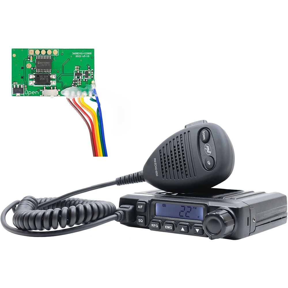 Statie radio CB PNI Escort HP 6550, 4W, ASQ reglabil, modul ecou