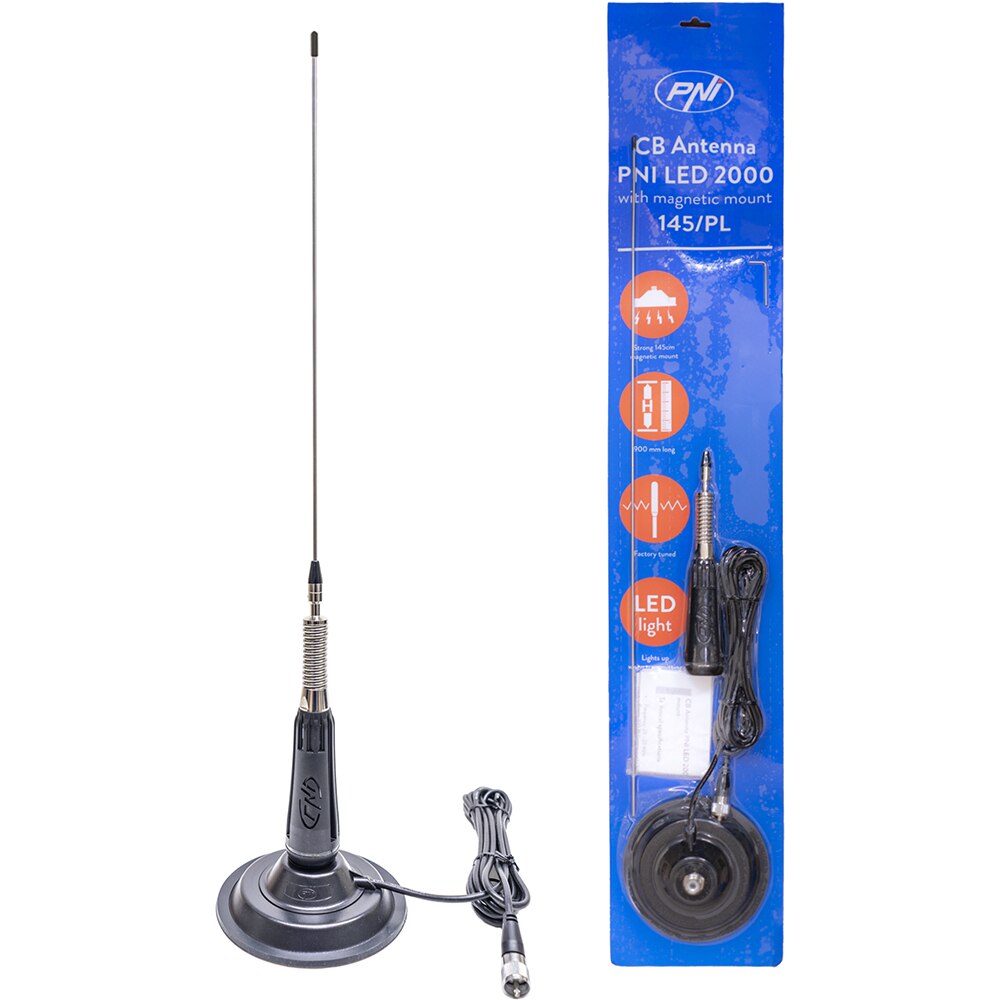 Antena CB PNI PNI-LED20-BM, lungime 90cm