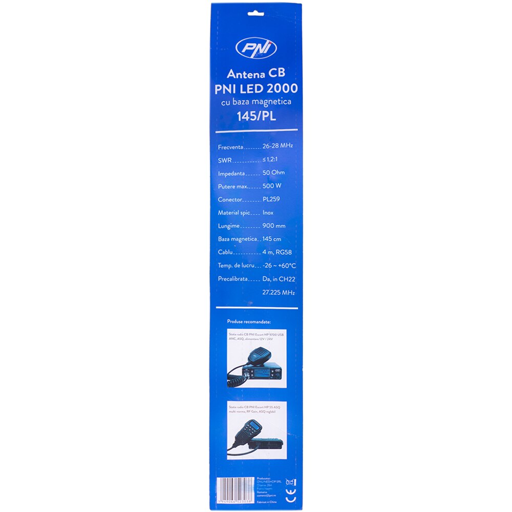 Antena CB PNI PNI-LED20-BM, lungime 90cm