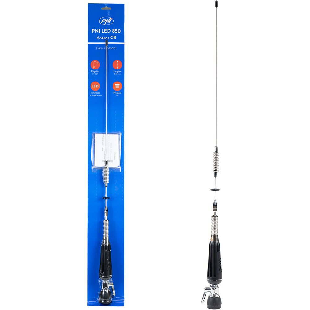 Antena CB PNI Led 850, lungime 85cm, rabatabila