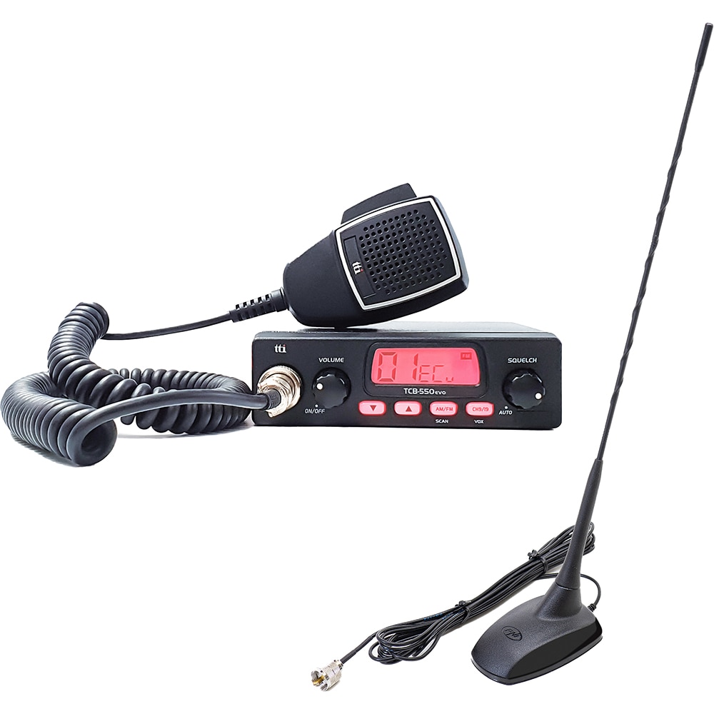 Kit statie radio CB TTi TCB-550 + Antena PNI Extra 48