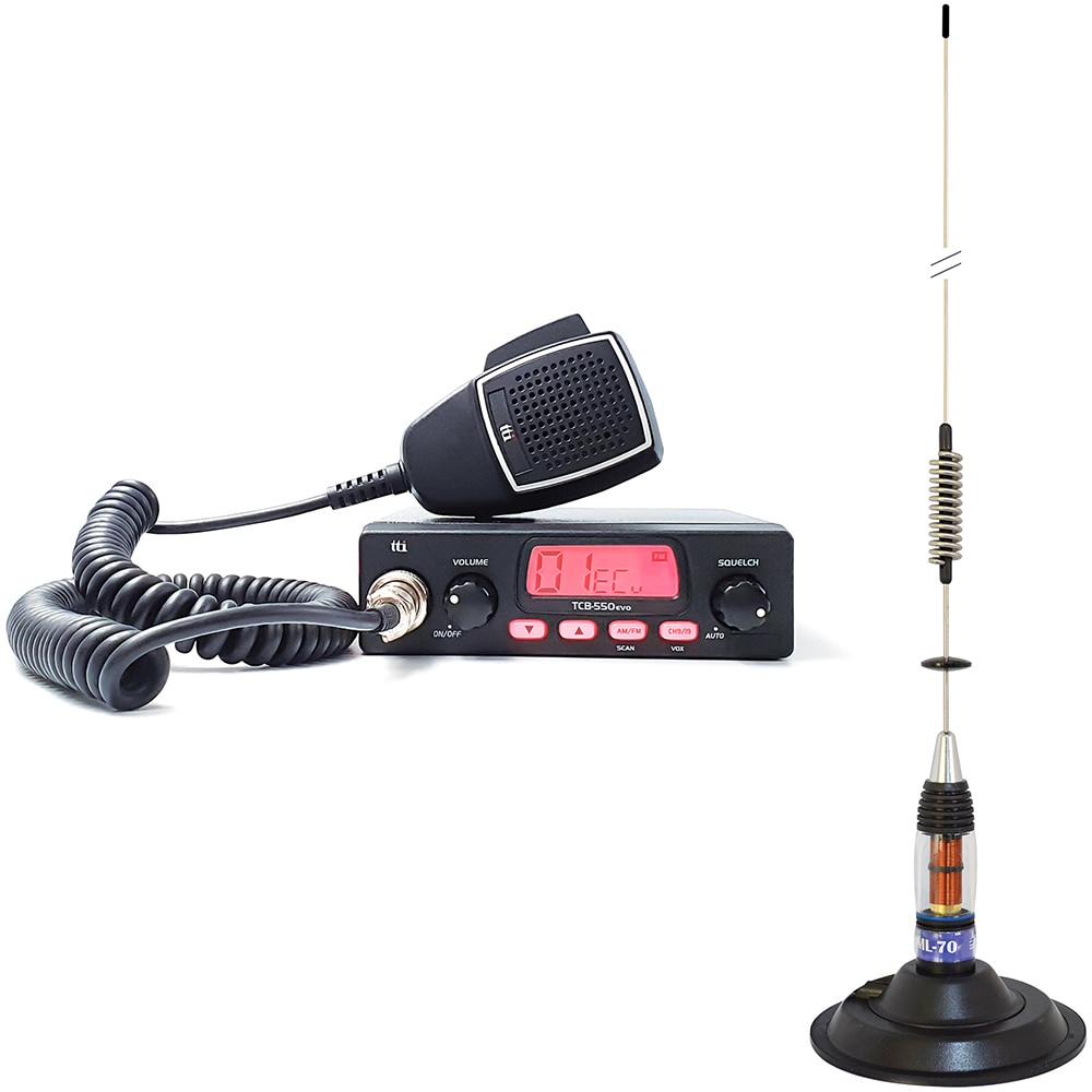 Kit statie radio CB TTi TCB-550 + Antena PNI ML70