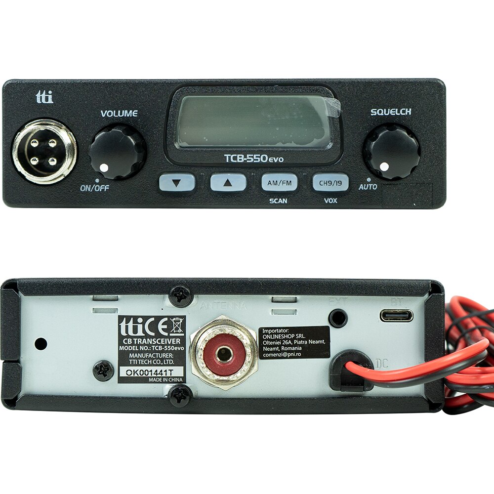 Kit statie radio CB TTi TCB-550 + Antena PNI ML70