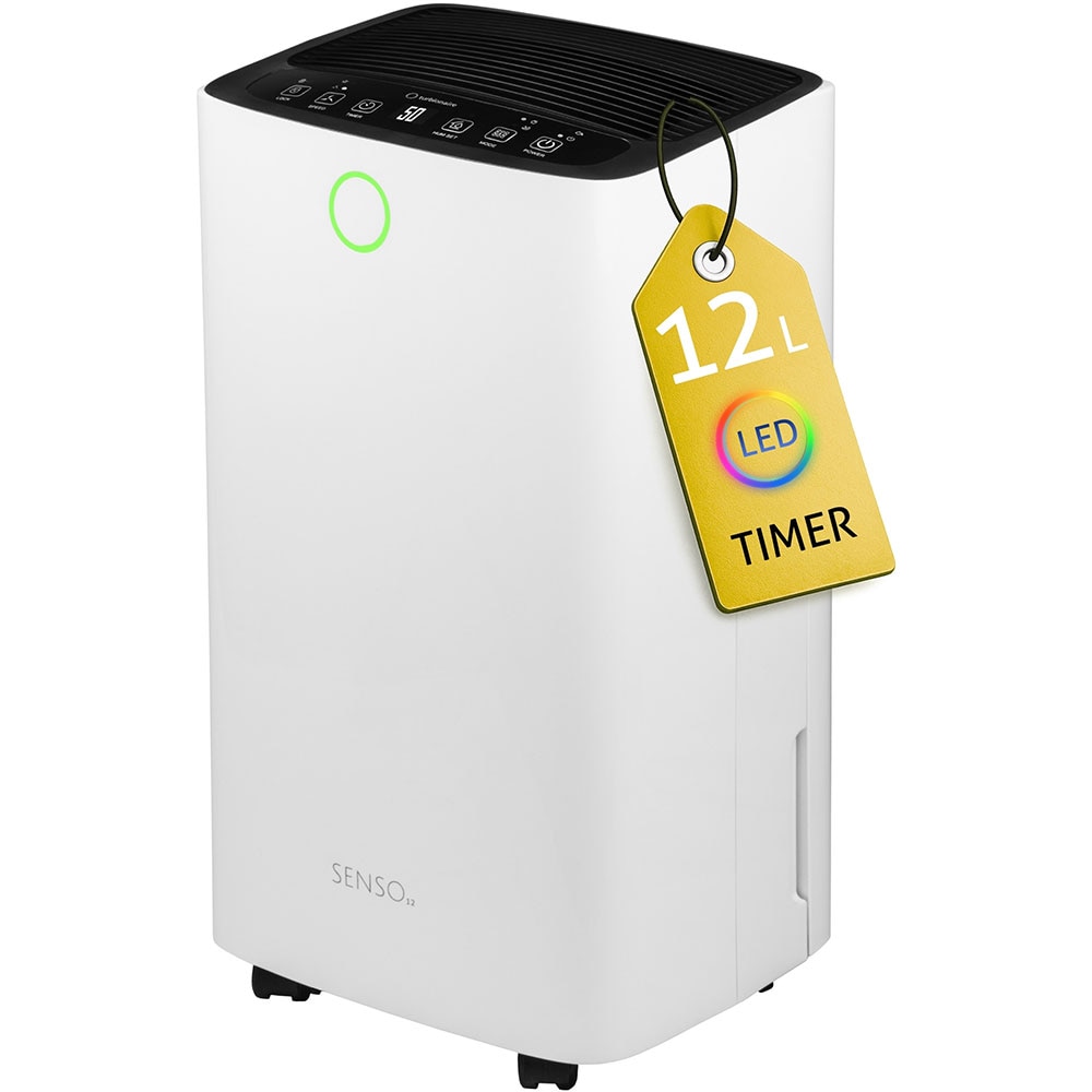 Dezumidificator aer Turbionaire SENSO 12, 12l/zi, 185W, 36dB, 120 m/h, Timer, alb