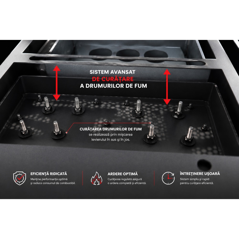 Cazan pe peleti FORNELLO Serena B, 25 kW, 55 x 68 x 102 cm, pompa de circulatie, vas expansiune, telecomanda, Wi-Fi, negru