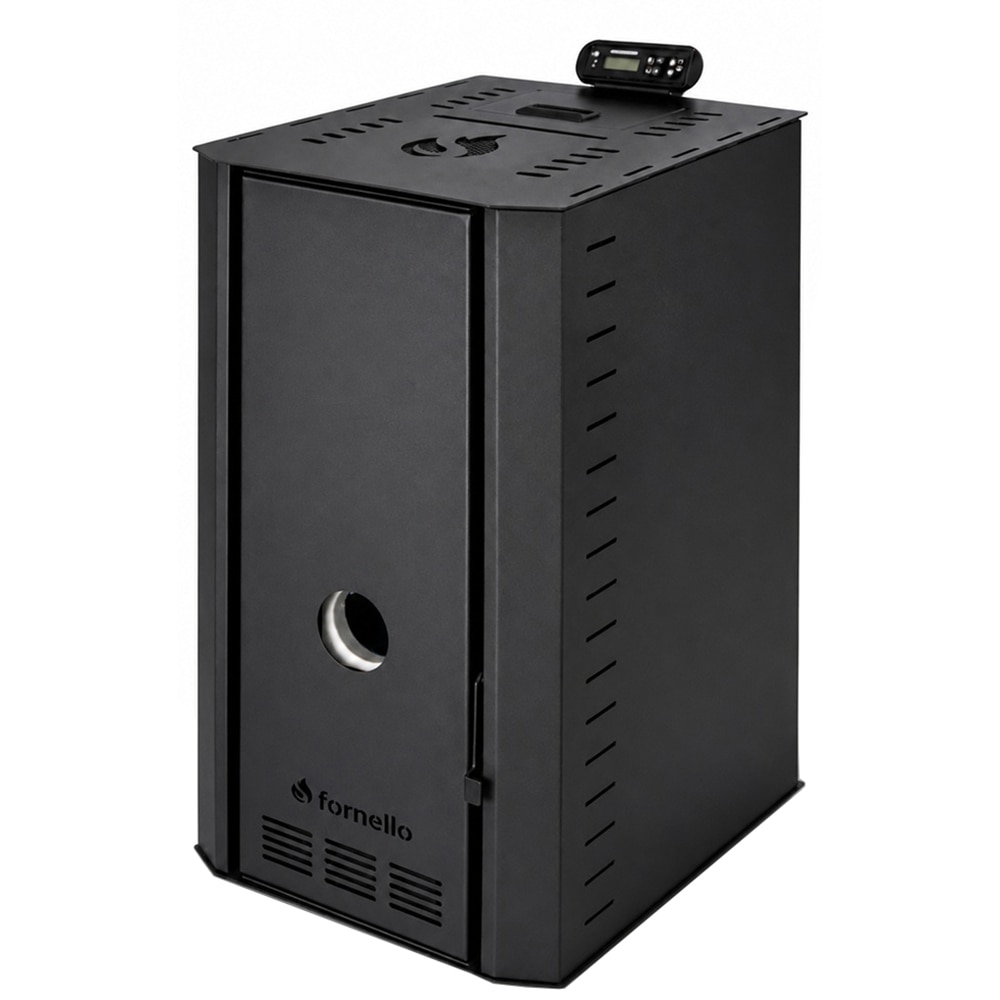 Cazan pe peleti FORNELLO Serena B, 25 kW, 55 x 68 x 102 cm, pompa de circulatie, vas expansiune, telecomanda, Wi-Fi, negru