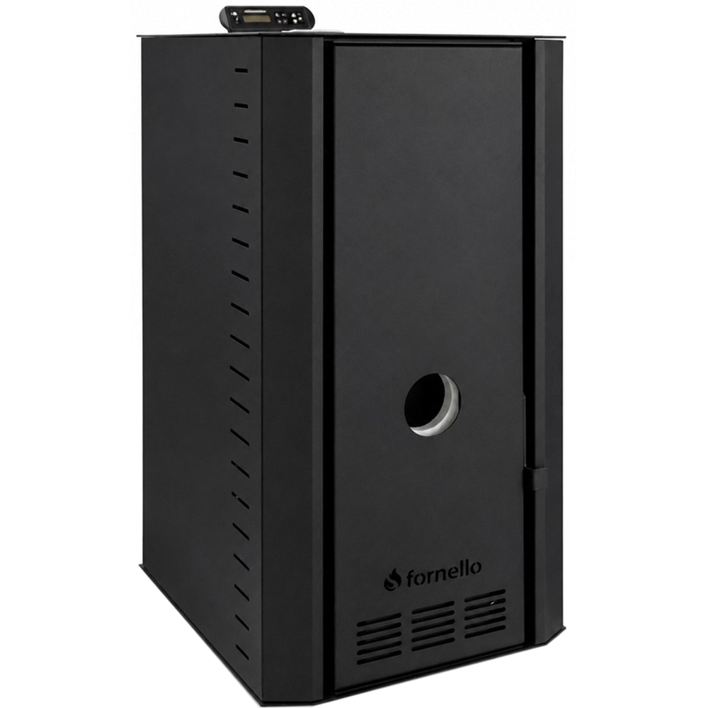 Cazan pe peleti FORNELLO Serena B, 25 kW, 55 x 68 x 102 cm, pompa de circulatie, vas expansiune, telecomanda, Wi-Fi, negru