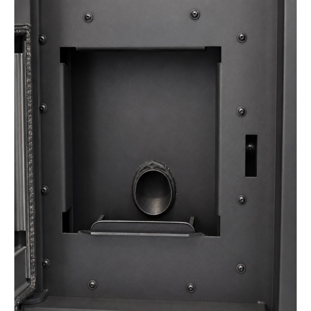 Termosemineu pe peleti FORNELLO Serena, 25 kW, 55 x 68 x 102 cm,, telecomanda, Wi-Fi, negru-crem